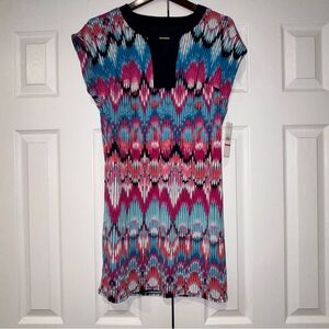 NWT Women’s Laundry by Shelli Segal Size XS Rose Violet Multi Sleeveless Dress